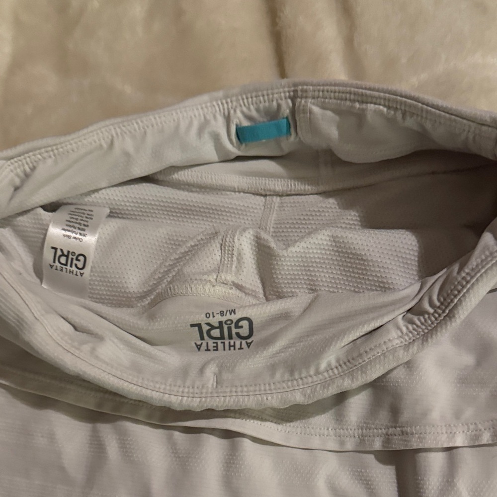 Athleta White Layered Mini Tennis Skirt. Girls size 8-10 - Picture 5 of 5